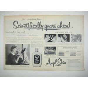 Vintage Ponds Angel Skin Lotion Print Advertisement 2 Page MOD Fashion